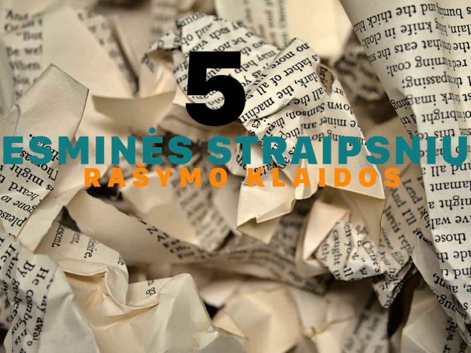 Straipsnių rašymo klaidos